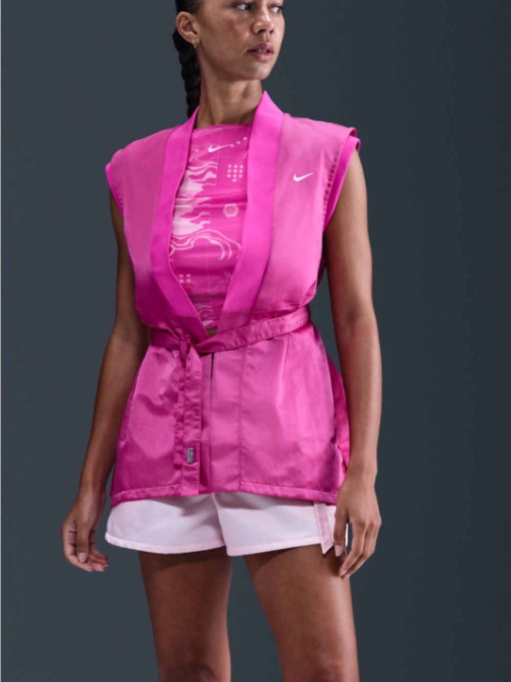 {NWT} Nike Serena Williams Design Crew Wrap Top Hot Pink M